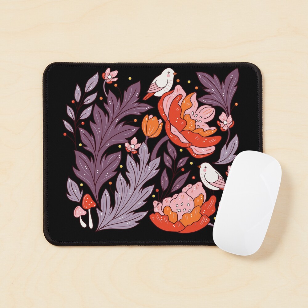 Art nouveau purple Mouse Pad