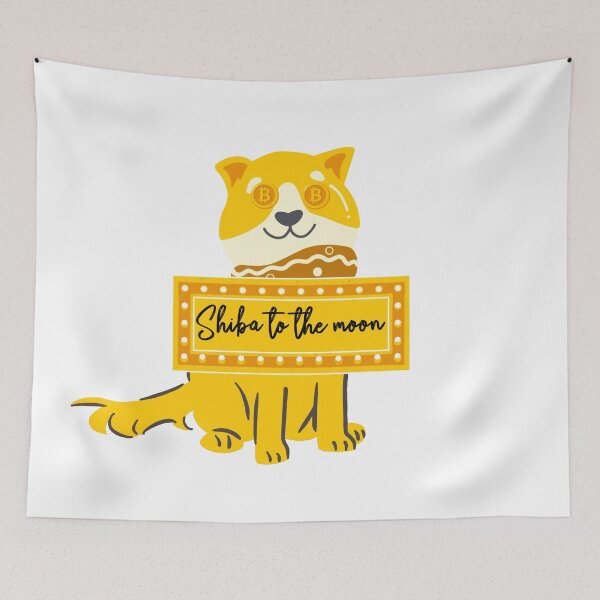 Item preview, SHIBA TO THE MOON BITCOIN SIGN designed and sold by wildwhimsical.