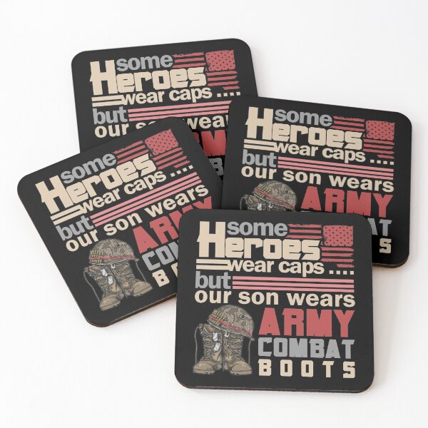 Item preview, Combat Boots-Some heroes wear caps but our son wears army combat boots-Veterans day 2021  designed and sold by Hartics.