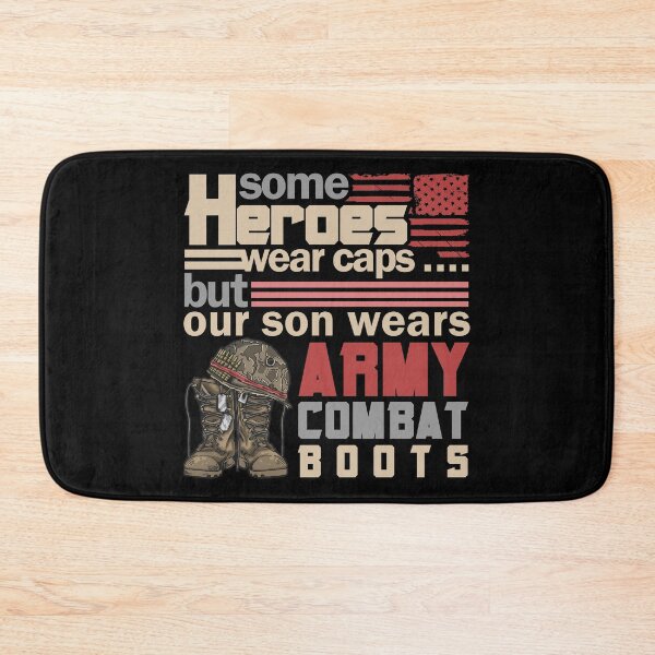 Item preview, Combat Boots-Some heroes wear caps but our son wears army combat boots-Veterans day 2021  designed and sold by Hartics.