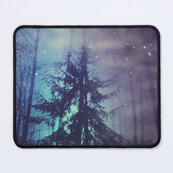 Item preview, Luminous Forest - Fir tree silhouette in spooky light designed and sold by Dyrk Wyst Redbubble Shop.