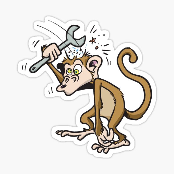 "Monkey Wrench Sticker" Sticker by AtillaTemiz Redbubble