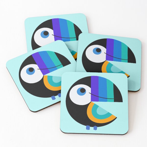 Item preview, Happy Colorful Blue Tucan from the Tropics designed and sold by TineRose.