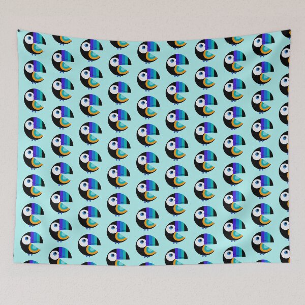 Item preview, Happy Colorful Blue Tucan from the Tropics designed and sold by TineRose.
