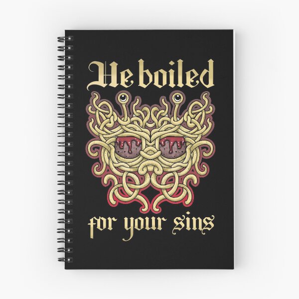 Item preview, He boiled for our sins.The flying spaghetti monster, illustration of his noodliness  for pastafarian worship designed and sold by weilertsen.