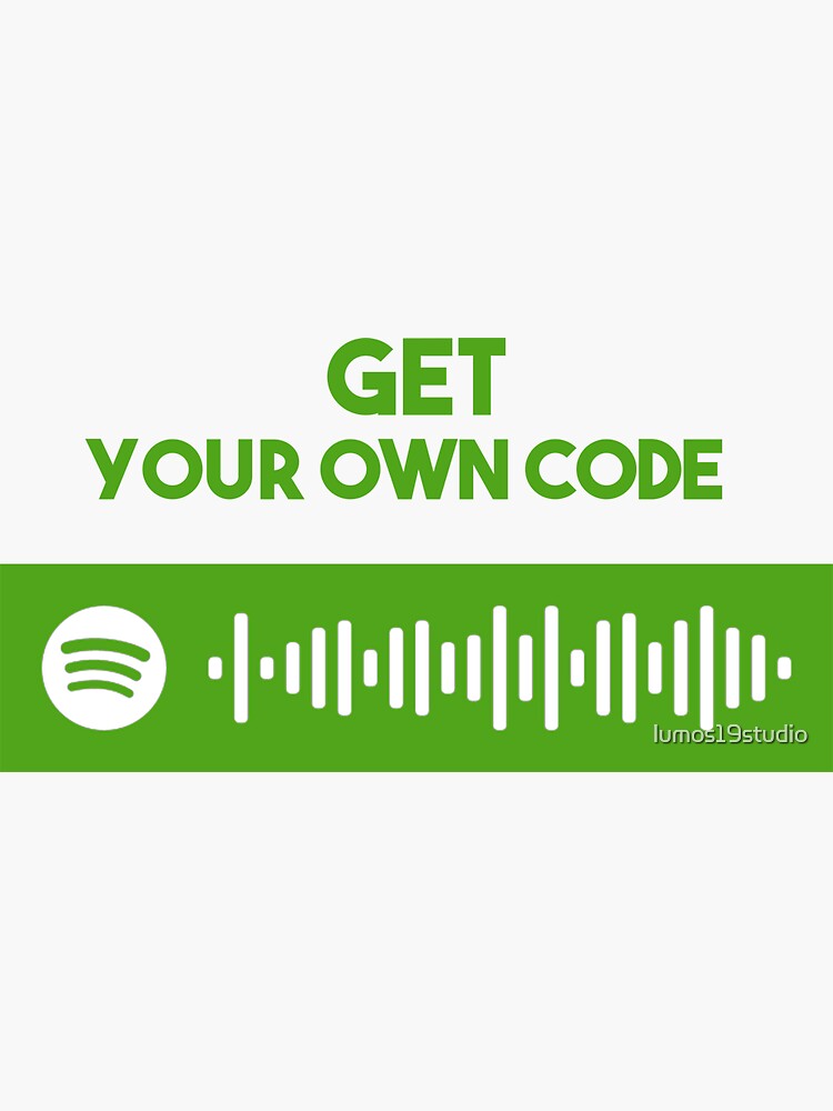 "Your Own Music Code for playlist, artist, profile, album" Sticker for