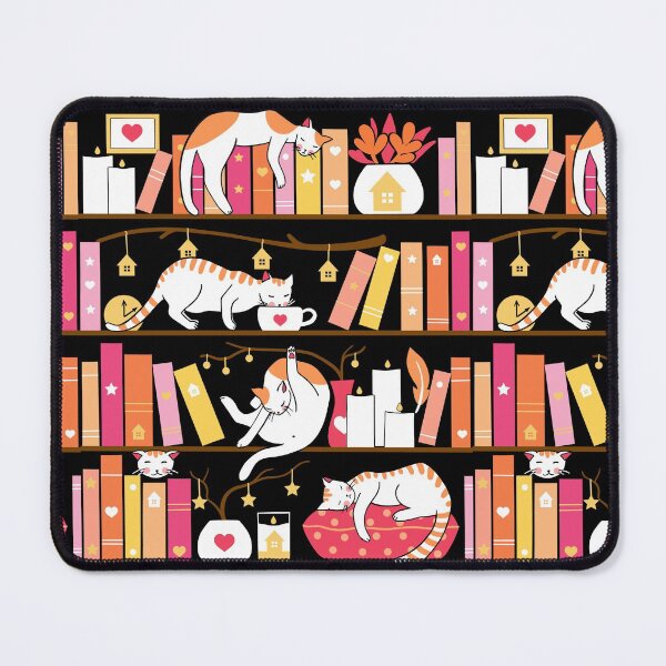 Item preview, Library cats - rose pink designed and sold by Elenanaylor.