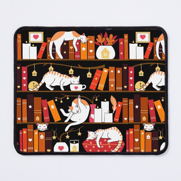 Item preview, Library cats - cherry red designed and sold by Elenanaylor.