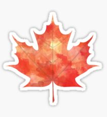 Watercolor Maple Leaf Sticker