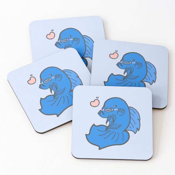 Item preview, Kawaii Cute Anime Funny Betta Fish - Blue designed and sold by Marinaaa010.