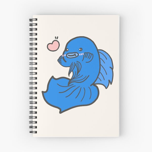 Item preview, Kawaii Cute Anime Funny Betta Fish - Blue designed and sold by Marinaaa010.