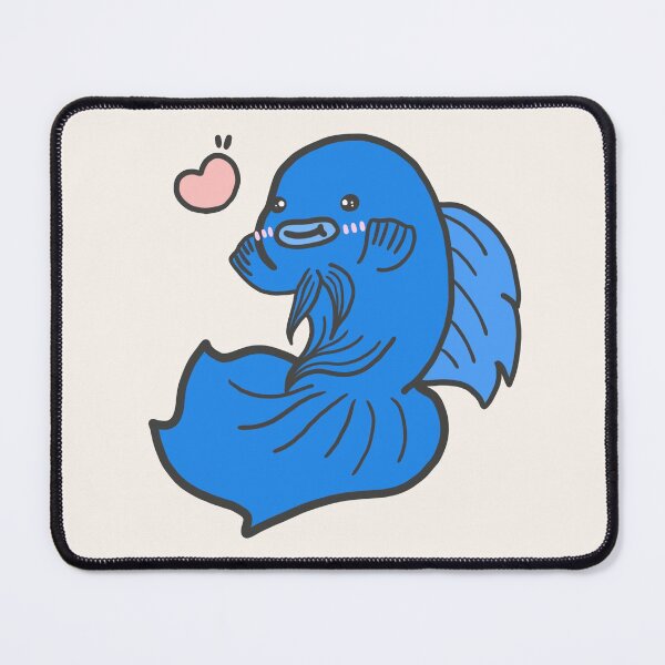 Item preview, Kawaii Cute Anime Funny Betta Fish - Blue designed and sold by Marinaaa010.