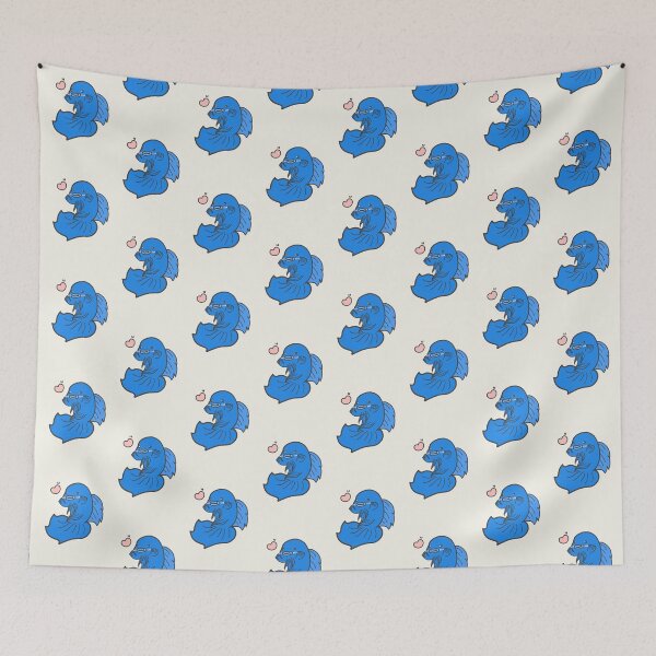 Item preview, Kawaii Cute Anime Funny Betta Fish - Blue designed and sold by Marinaaa010.