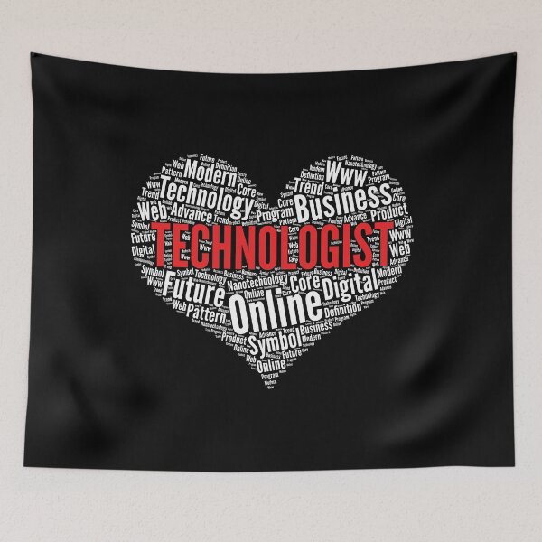 Item preview, Technologist Heart Shape Word Cloud Design print designed and sold by theodoros20.