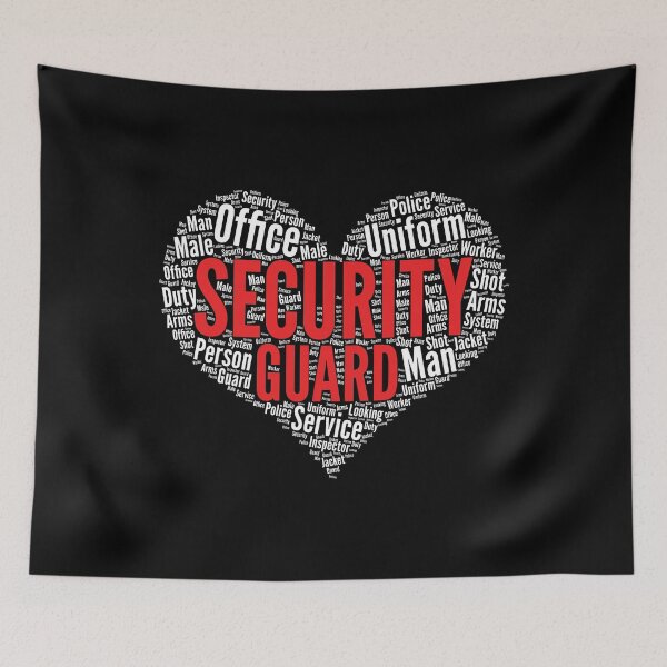 Item preview, Security guard Heart Shape Word Cloud Design print designed and sold by theodoros20.