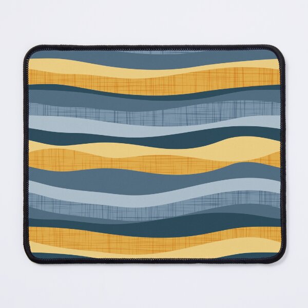 Item preview, Horizontal lines intersection // white yellow and blue stripes designed and sold by SelmaCardoso.