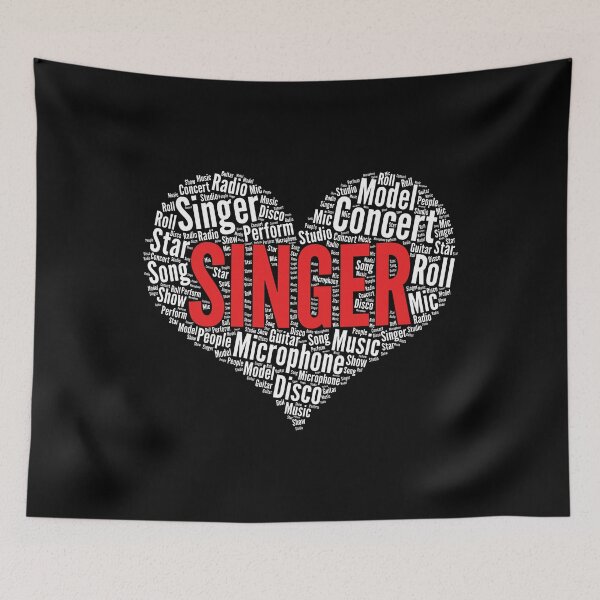 Item preview, Singer Heart Shape Word Cloud Design graphic designed and sold by theodoros20.