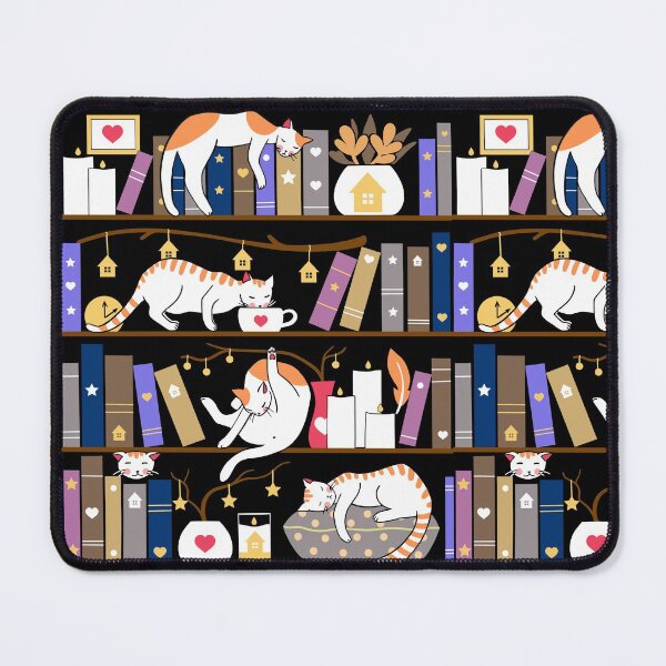 Item preview, Library cats - fossil grey designed and sold by Elenanaylor.