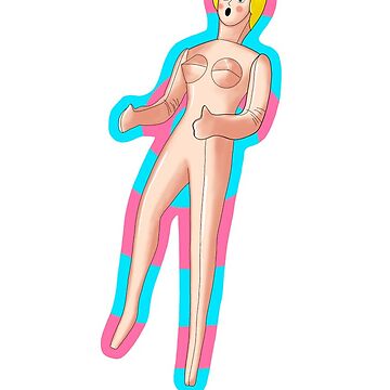 sex doll cartoon Blow Up Doll sticker! Adult humour 18+ funny sex doll