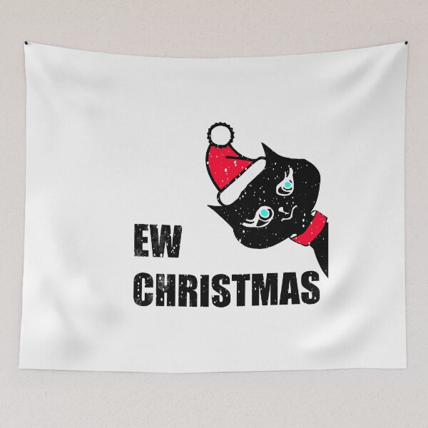 Item preview,  Ew Christmas Black Cat Santa Hat Cute Black Cat Christmas,Ew Christmas Vintage Funny Cat Lover designed and sold by ilias13.