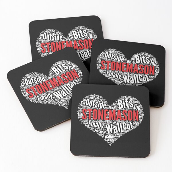 Item preview, Stonemason Heart Shape Word Cloud Design print designed and sold by theodoros20.
