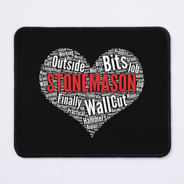 Item preview, Stonemason Heart Shape Word Cloud Design print designed and sold by theodoros20.