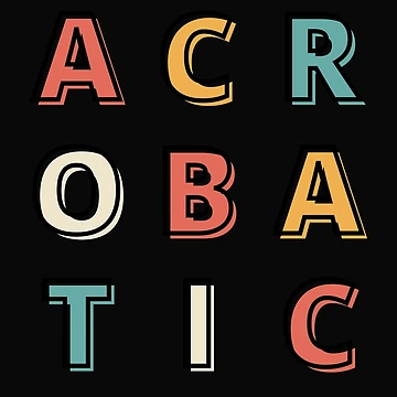 Artwork thumbnail, Acrobatic (Retro Vintage Typography) by DesignsofNote