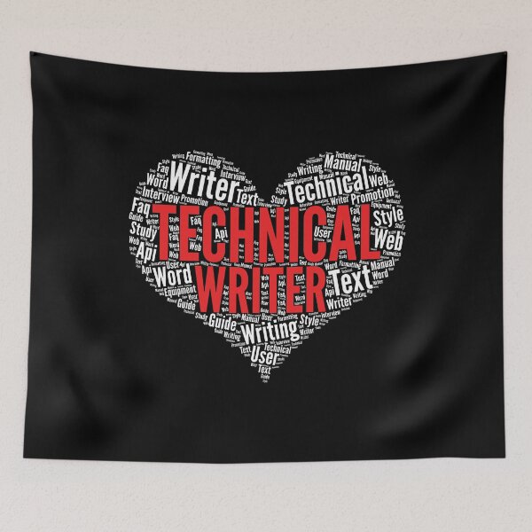 Item preview, Technical Writer Heart Shape Word Cloud Design graphic designed and sold by theodoros20.