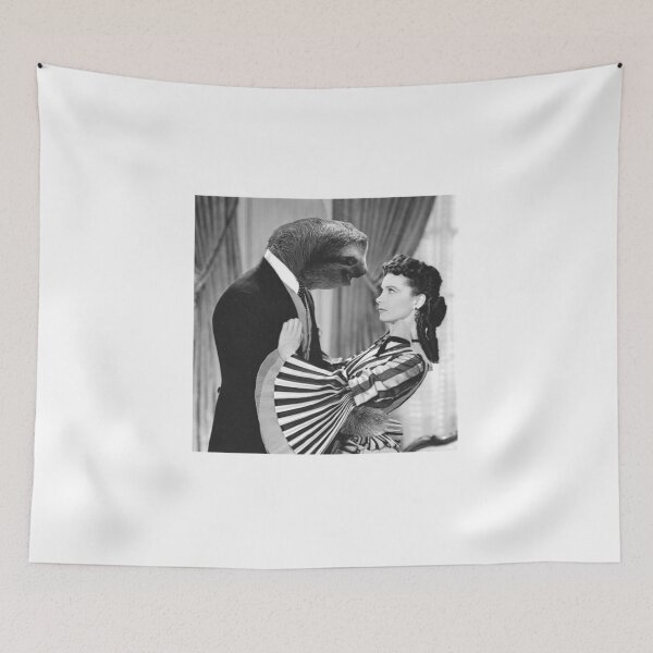 Item preview, Sloth in Gone with the Wind - Print / Home Decor / Wall Art / Poster / Gift / Birthday / Sloth Lover Gift / Animal print Canvas Print designed and sold by Furry And  Purry.