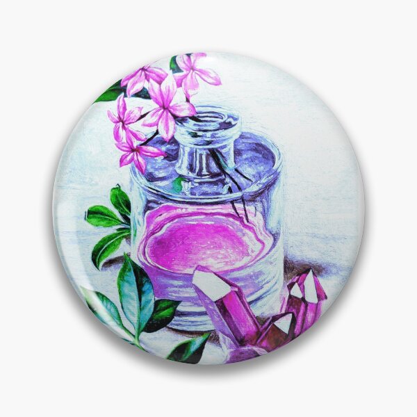 Item preview, Pretty print perfume bottle and rose quartz - wiccan designed and sold by LukjanovArt.