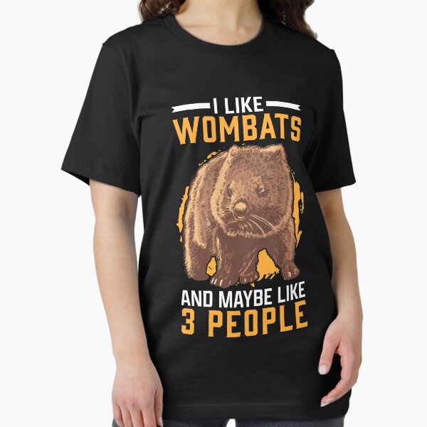 Vista previa del artículo con la obra «Me gusta wombat marsupial australia travel», diseñado y vendido por madgrfx.