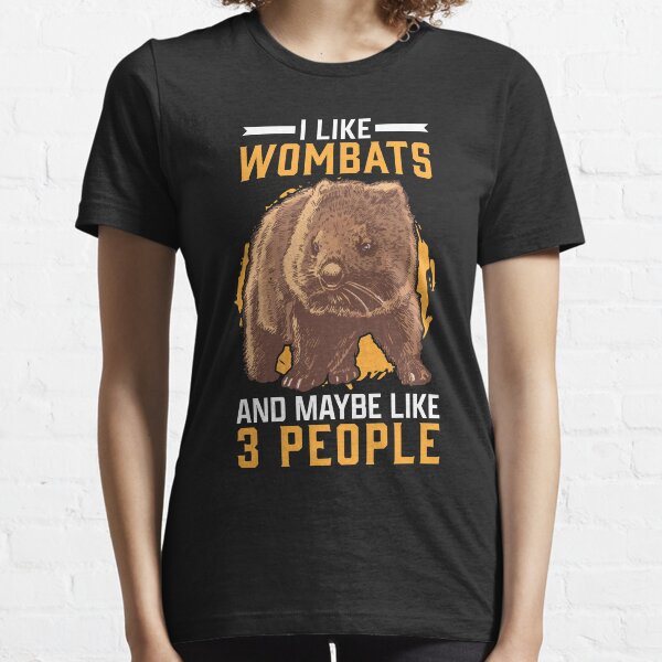 Vista previa del artículo con la obra «Me gusta wombat marsupial australia travel», diseñado y vendido por madgrfx.