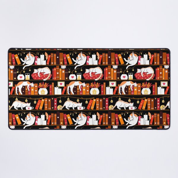 Item preview, Library cats - cherry red designed and sold by Elenanaylor.