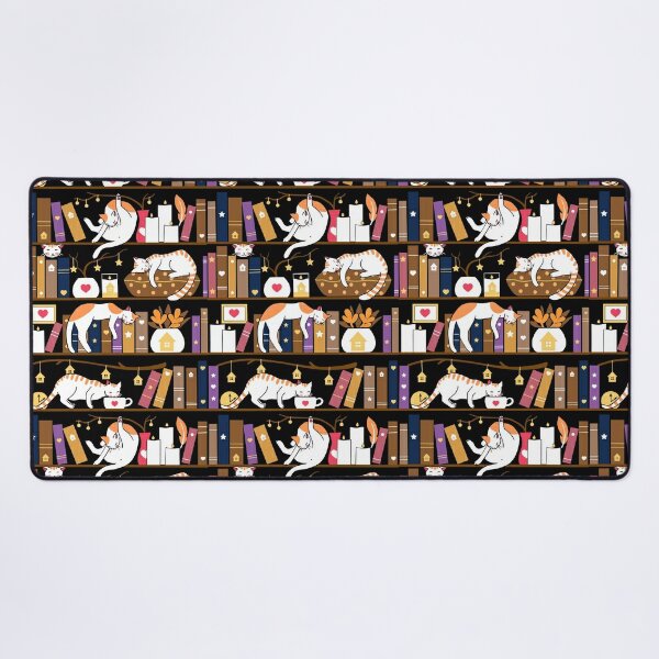 Library cats - caramel chocolate Desk Mat