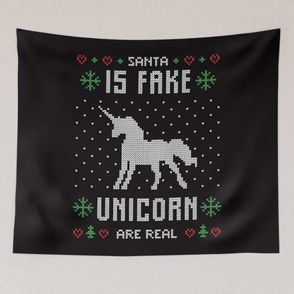 Item preview, santa is fake unicorn are real designed and sold by IgaBarClay.