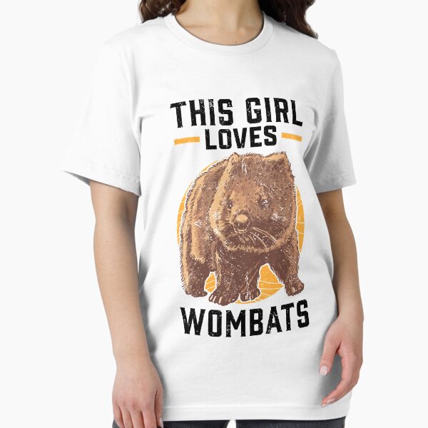 Vista previa del artículo con la obra «Wombat girl marsupial viajes de Australia», diseñado y vendido por madgrfx.