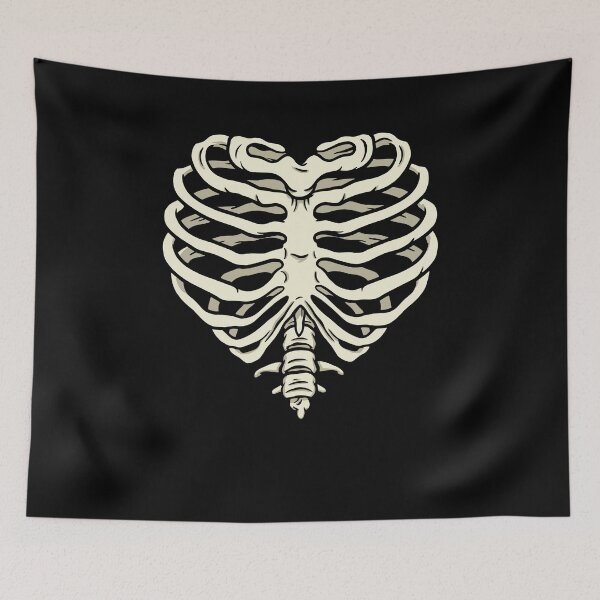 Item preview, Skeleton Bones Rib Cage Hearth Funny Skull Costume Halloween designed and sold by Kribis.