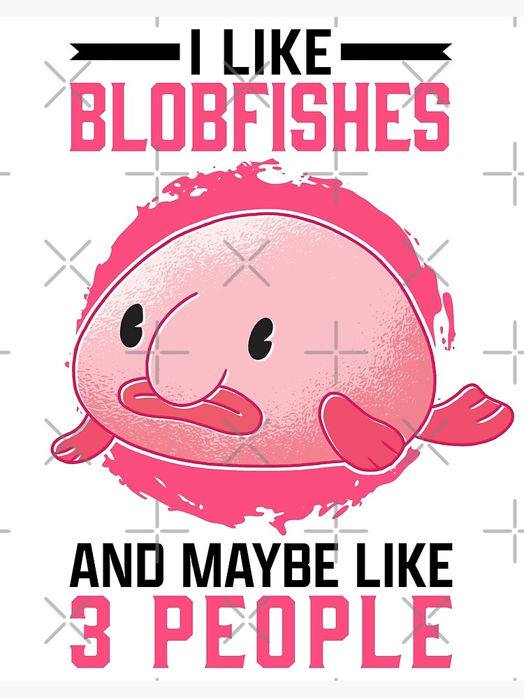 Funny Blobfish Gift Girls Boys Underwater Blobfish Metal Print for Sale by  DSWShirts