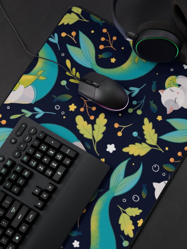 Alternate view of Merkitties - pattern version Mouse Pad