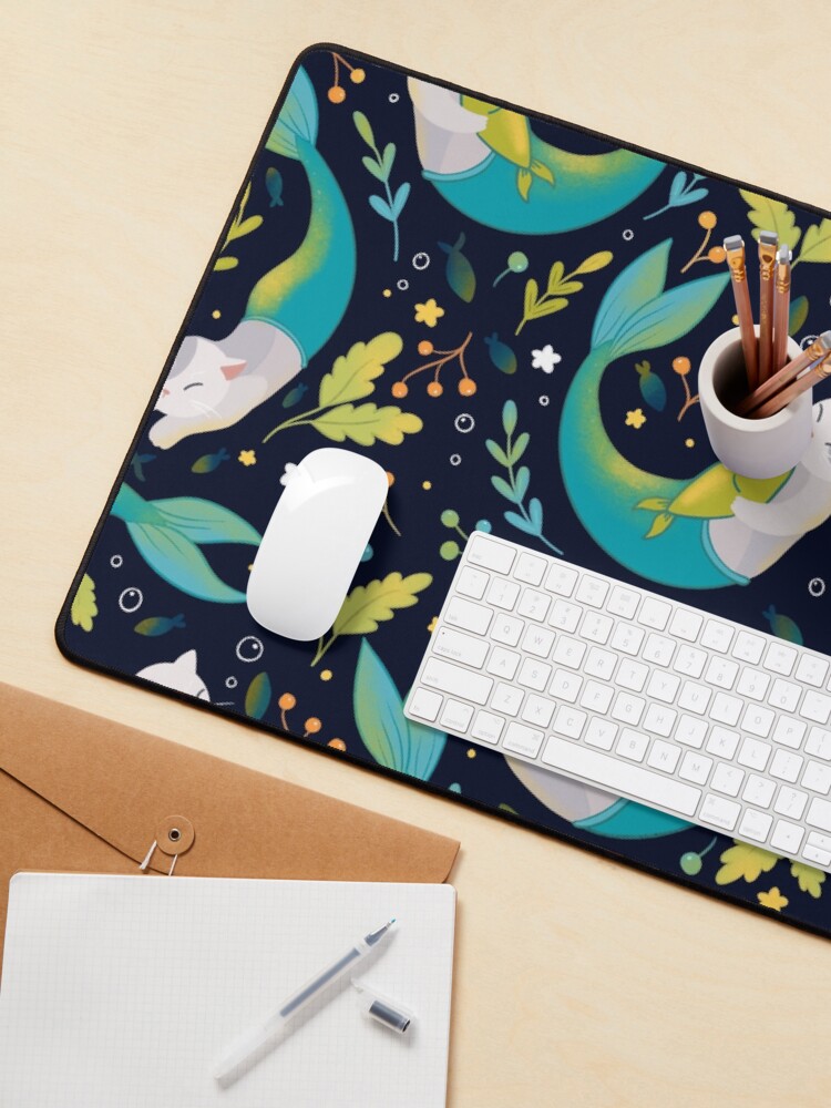 Alternate view of Merkitties - pattern version Mouse Pad