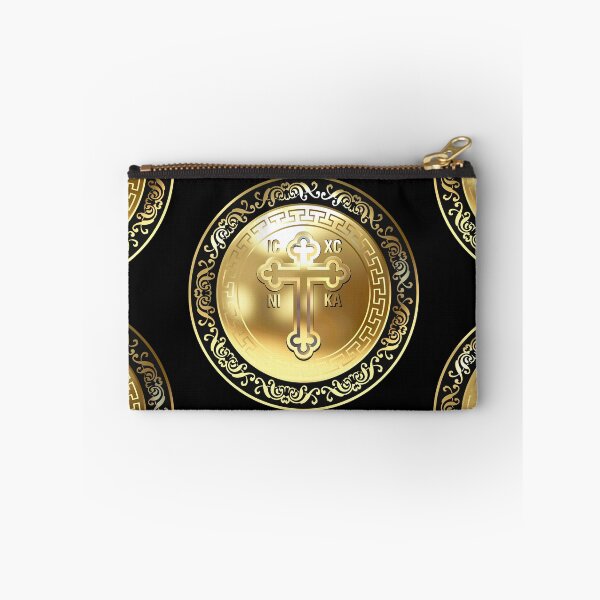 Item preview, Greek Orthodox Cross Ornate Gold and Quartz designed and sold by Yiorgos Designs.