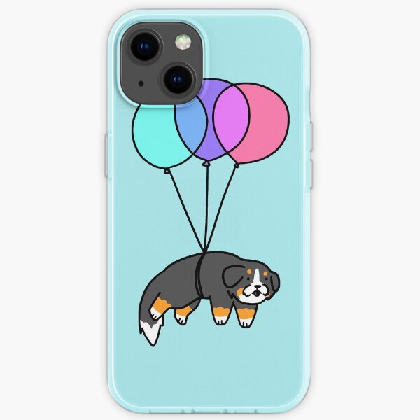 oder Berner Sennenhund, der mit Blau wegschwimmt iPhone Flexible Hülle