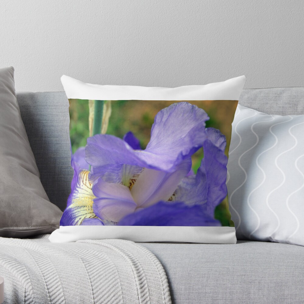 Inside the Iris Throw Pillow