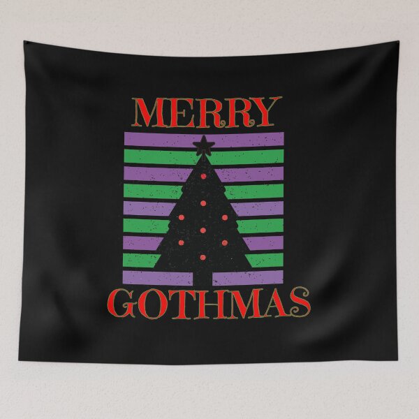 Item preview, Gothic Christmas Merry Gothmas purple black goth designed and sold by toastygoat.