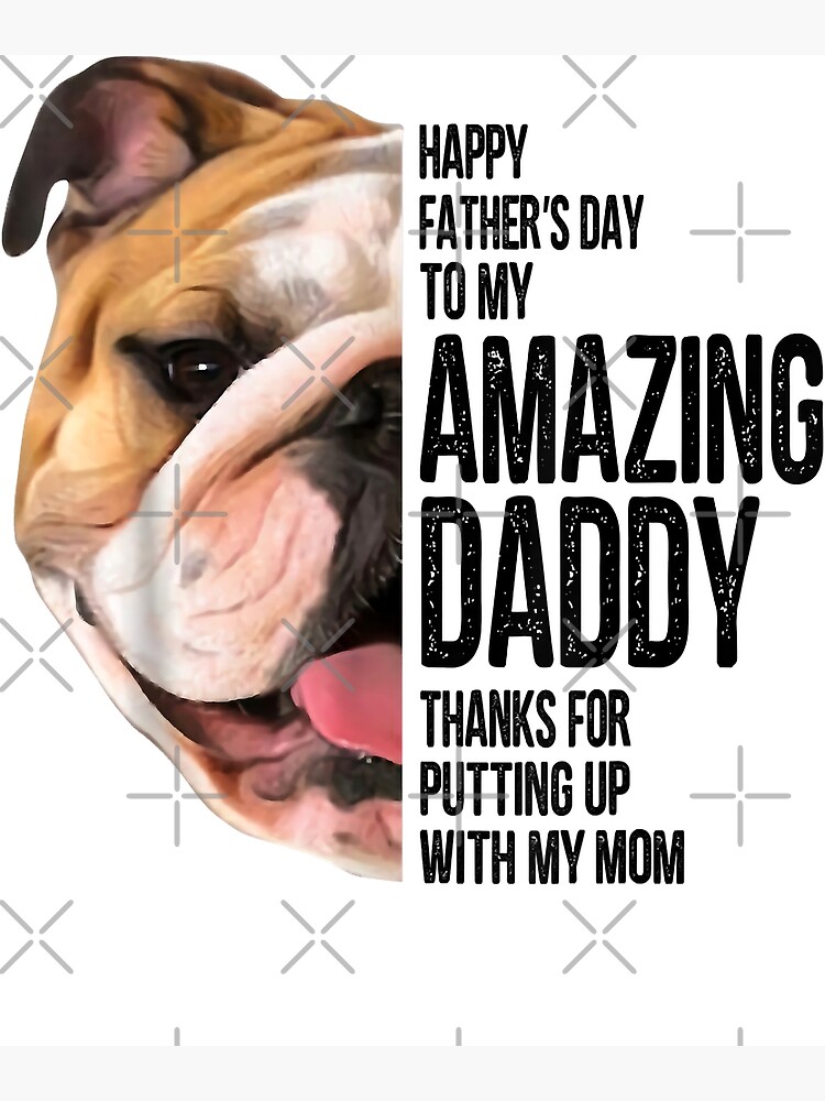 Tarjetas de felicitación «Papá Bulldog Fotográfico Feliz Día Del Padre A Mi  Increíble Papá Amante De Los Bulldog» de ClaudiaJarred | Redbubble