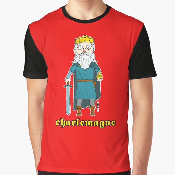 Charlemagne Navy Men's T-shirt  Men's transparent and embroidered