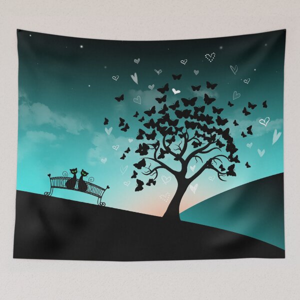 Item preview, 'Cats On Benches' designed and sold by hepzibahpink.