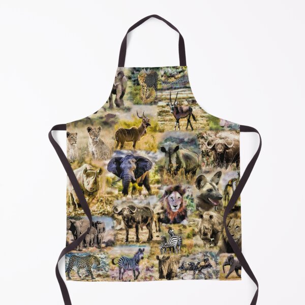 Item preview, African Wildlife Collage in Impressionist Style Artwork designed and sold by Scotch Macaskill.