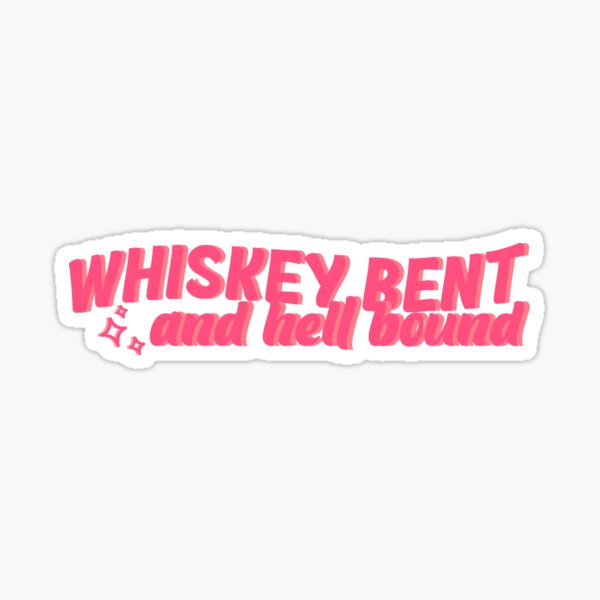 Whiskey Bent Pink Glitter Sticker