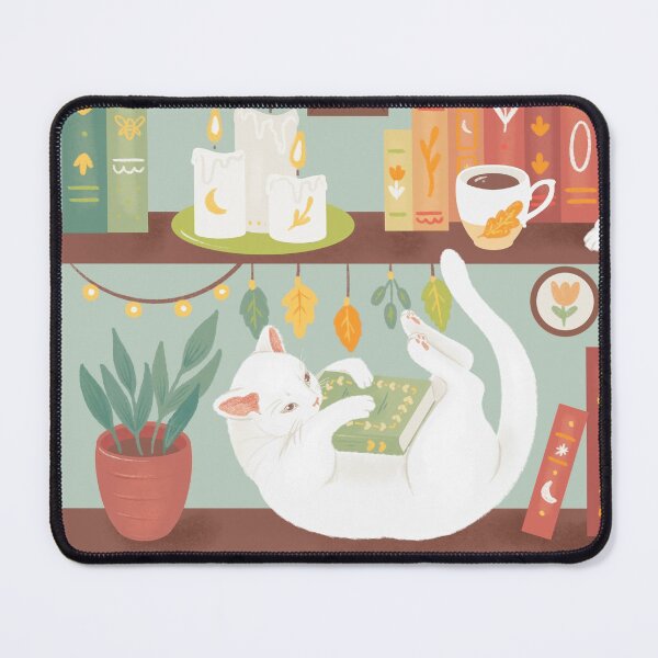 Library cats 2020 - light sage morning Mouse Pad